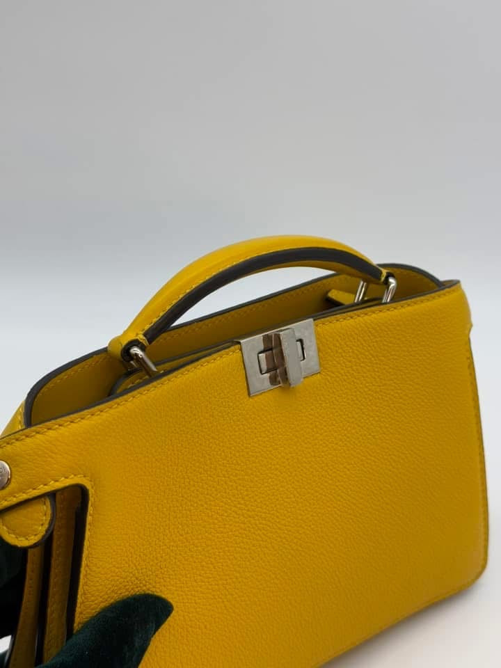 Fendi Peekaboo ISEEU X-CROSS Yellow Leather Bag