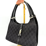 Gucci Black GG Canvas Jackie Shoulder Bag