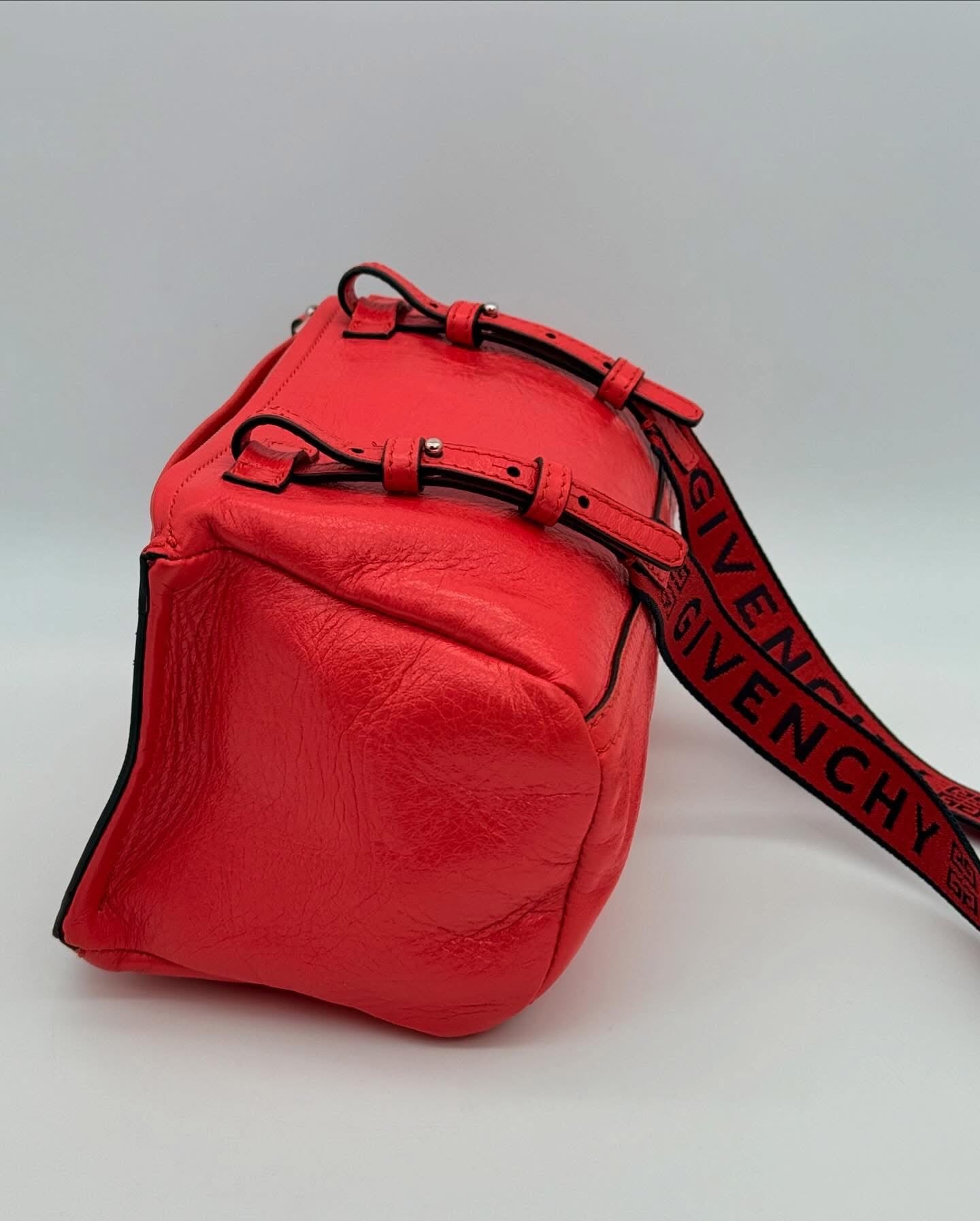 Givenchy Red Pandora Small Leather Crossbody Bag