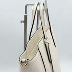 Gucci White Leather Swing Tote Bag