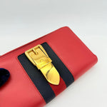 Gucci Leather Sylvie Zip Around Wallet