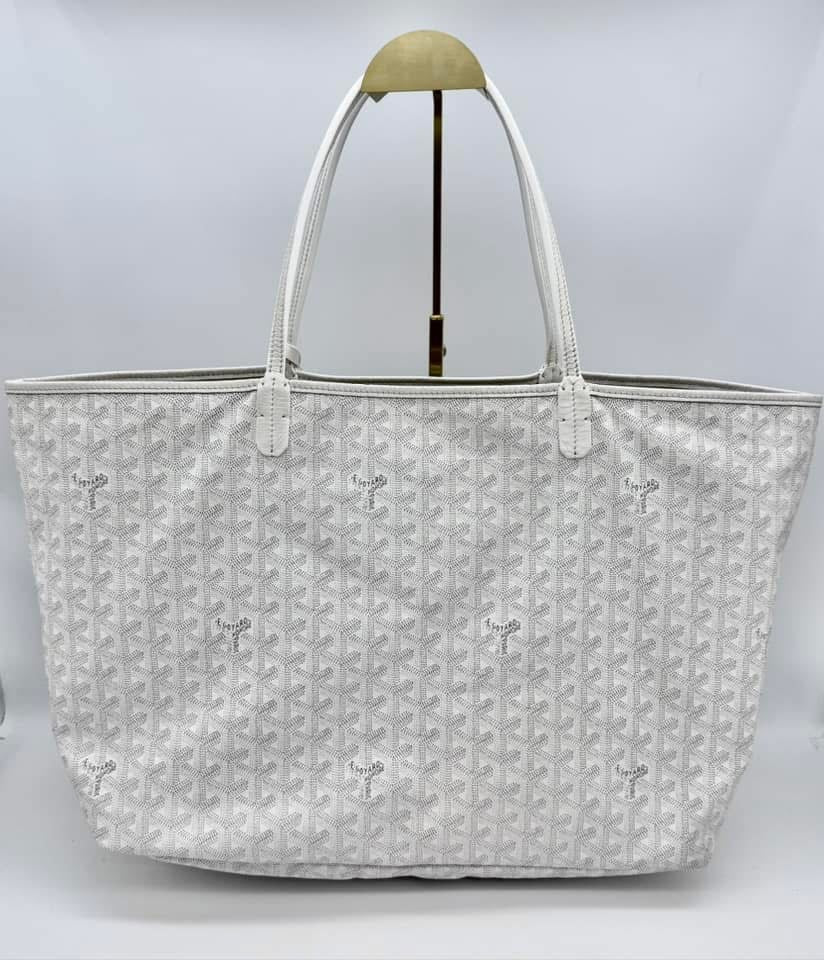 Goyard Saint Louis GM White Tote Bag