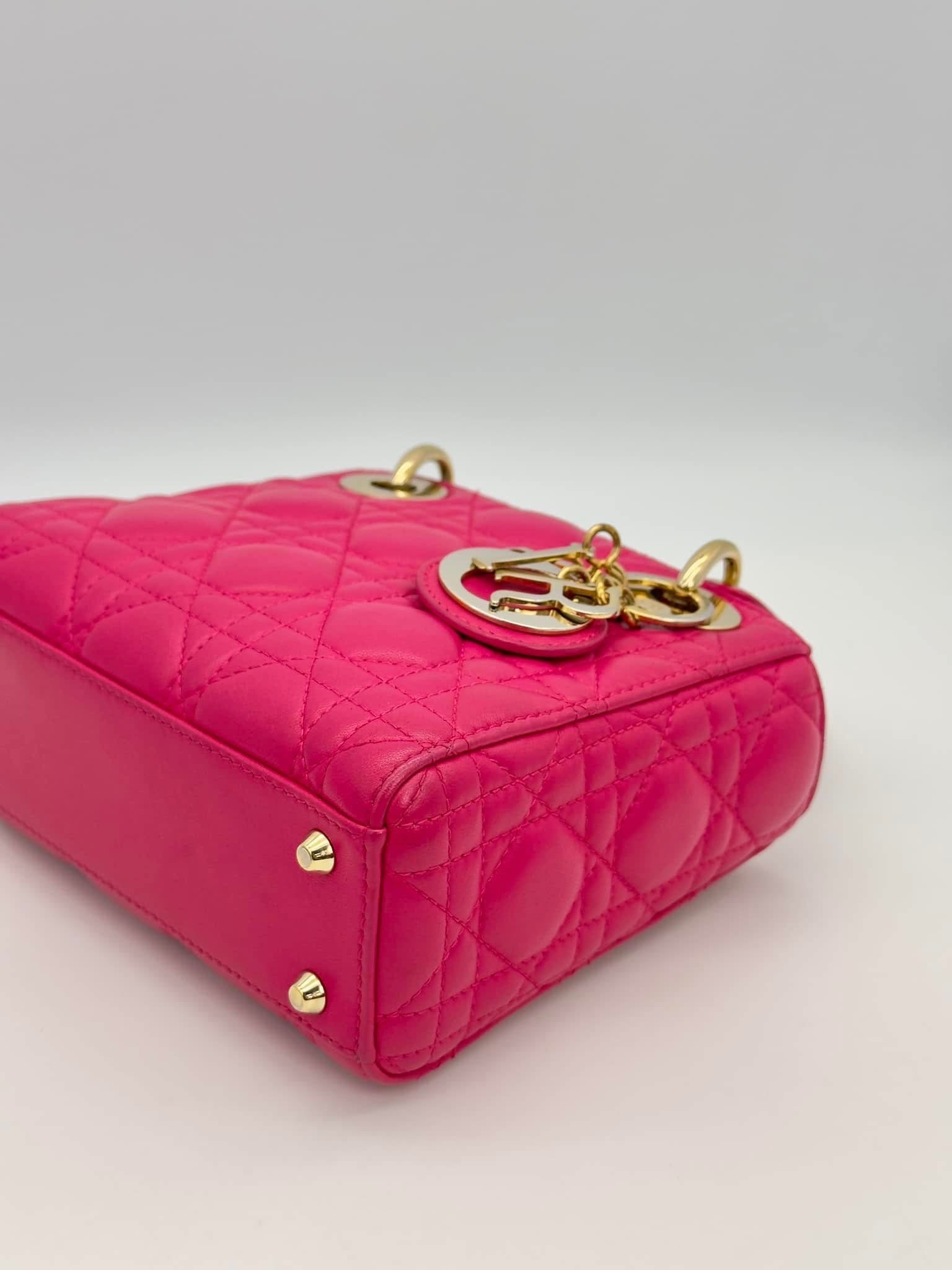 Christian Dior Lady Mini Lambskin Cannage