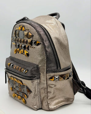 MCM Leather Studded Backpack