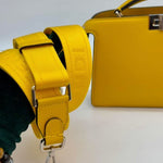 Fendi Peekaboo ISEEU X-CROSS Yellow Leather Bag