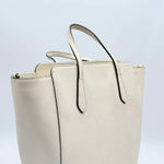 Gucci White Leather Swing Tote Bag