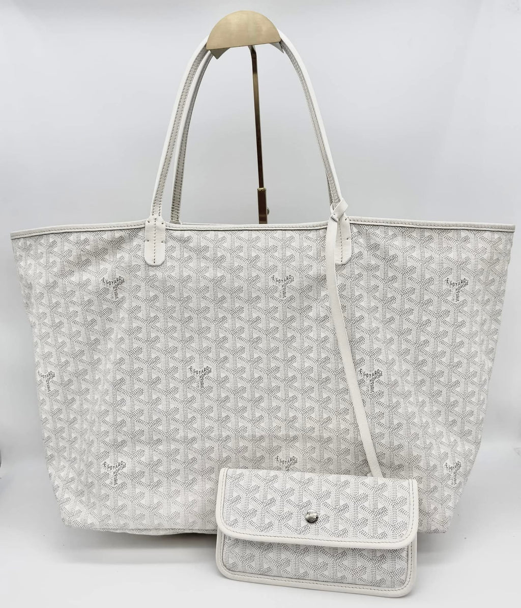 Goyard Saint Louis GM White Tote Bag