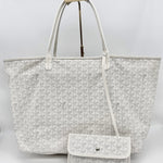 Goyard Saint Louis GM White Tote Bag