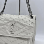 Saint Laurent Medium Niki Chain Bag in Blanc Vintage - White