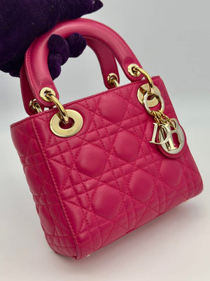 Christian Dior Lady Mini Lambskin Cannage