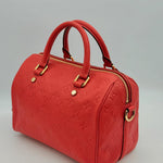 Louis Vuitton Red Monogram Empreinte Leather Speedy 25 Bandouliere