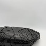 Bottega Veneta Shoulder Bag Intrecciato Leather Black