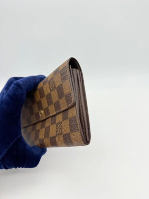 Louis Vuitton Damier Ebene Sarah Long Bifold Wallet