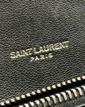 Saint Laurent College Large Matelasse Black Leather