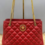 Versace La Medusa Quilted Leather Tote Bag