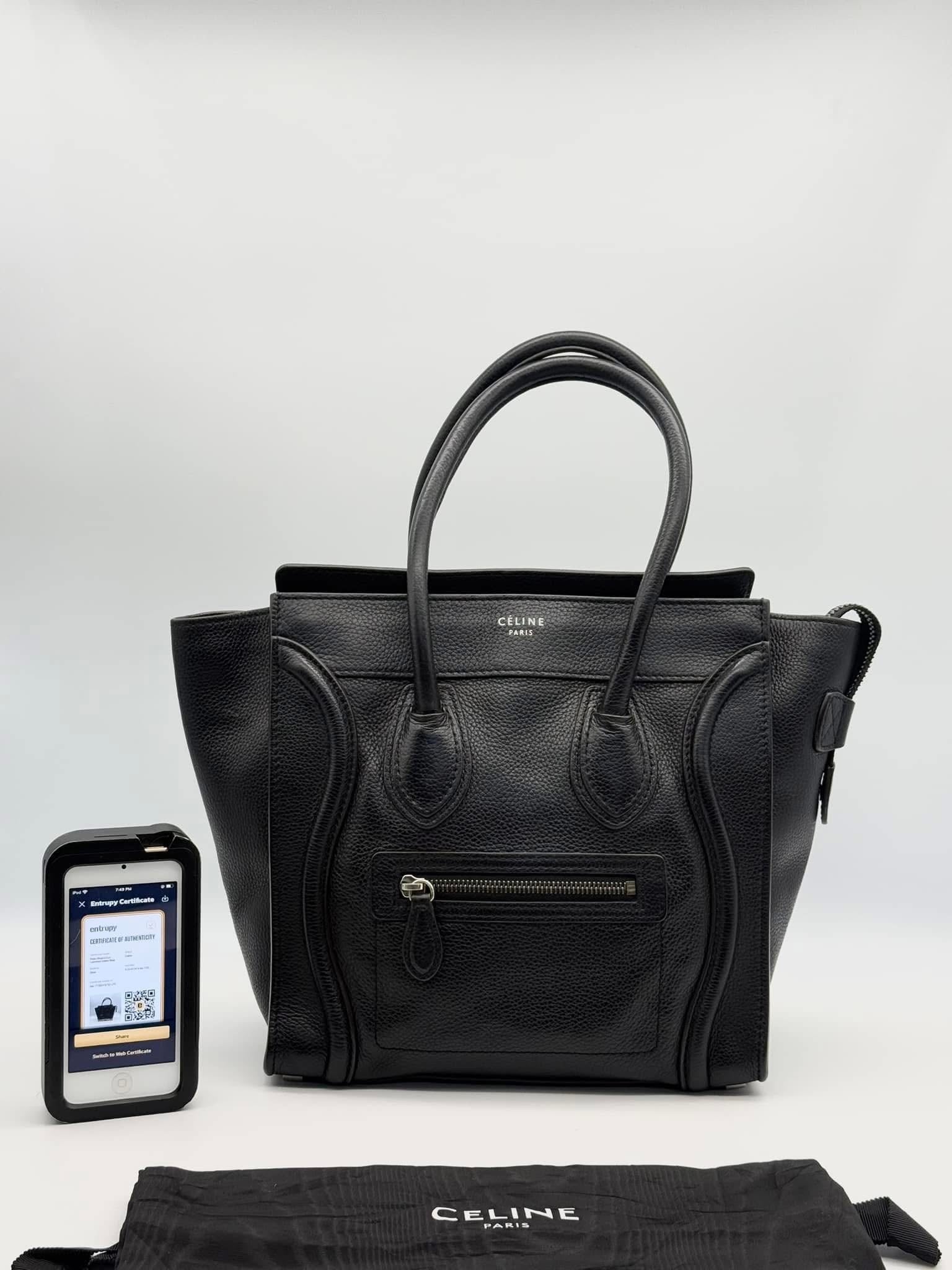 Celine Black Nano Luggage Bag