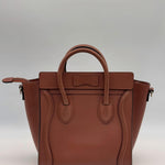 Celine Tan Leather Nano Luggage Bag