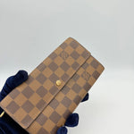 Louis Vuitton Damier Ebene Sarah Long Bifold Wallet