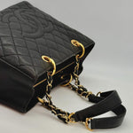 Chanel Matelasse Grand Chain Gst Caviar Skin Leather Black