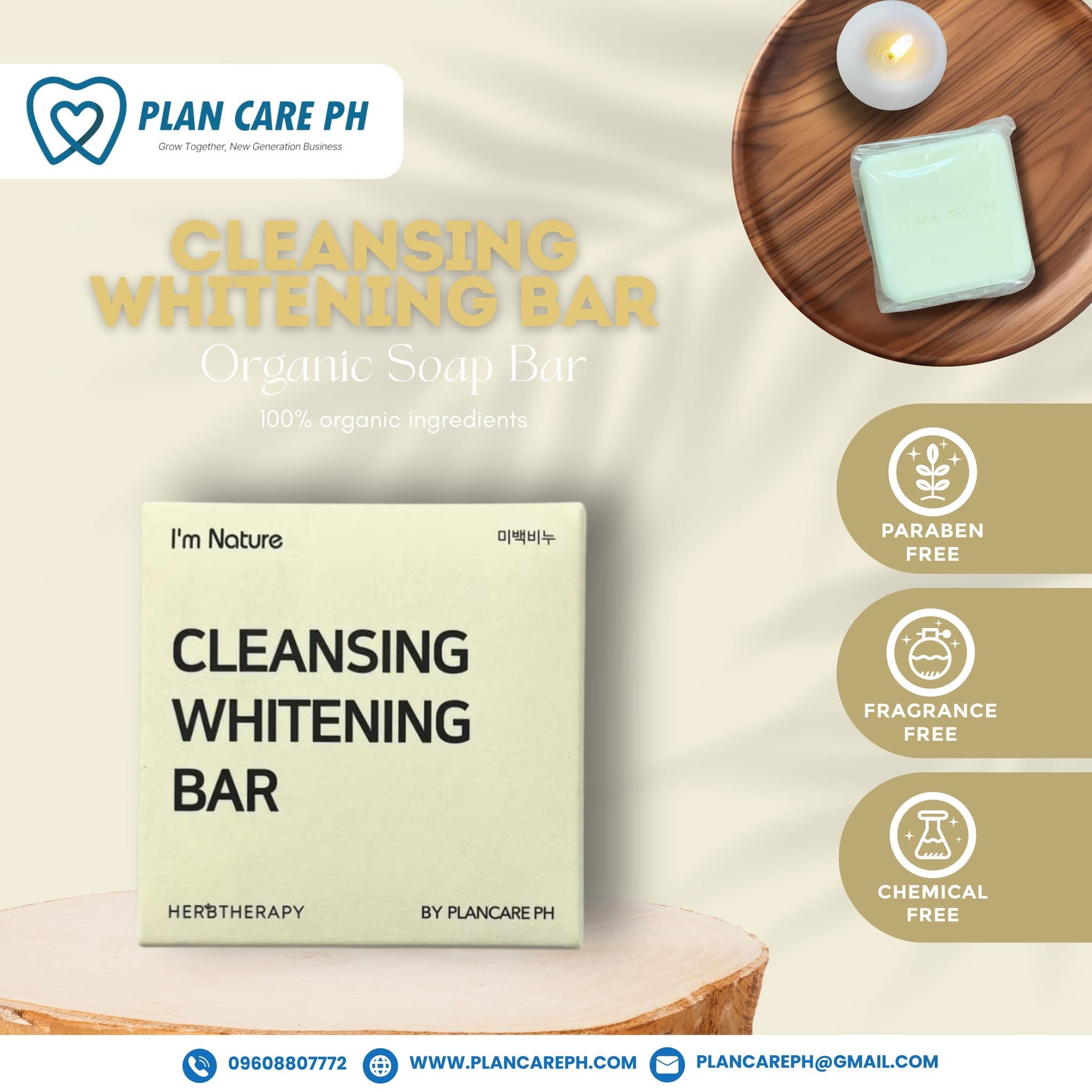 ORGANIC CLEANSING WHITENING BAR