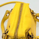 Chloe Yellow Pebbled Leather Medium Paraty Bag