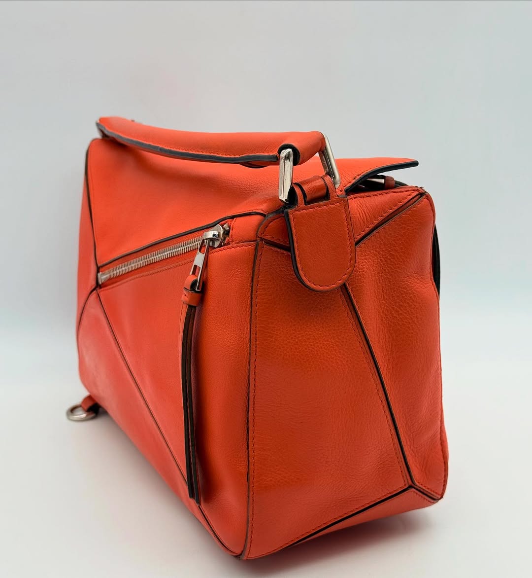 Loewe Orange Medium Puzzle Bag