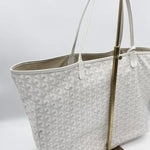 Goyard Saint Louis GM White Tote Bag