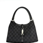 Gucci Black GG Canvas Jackie Shoulder Bag