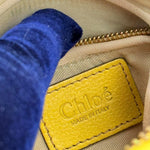 Chloe Yellow Pebbled Leather Medium Paraty Bag