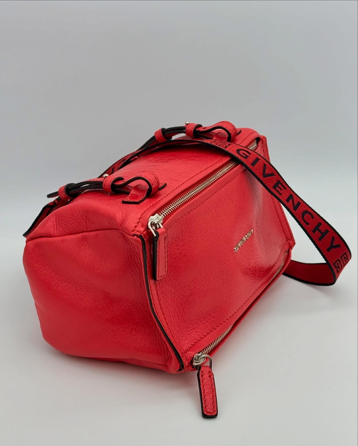 Givenchy Red Pandora Small Leather Crossbody Bag