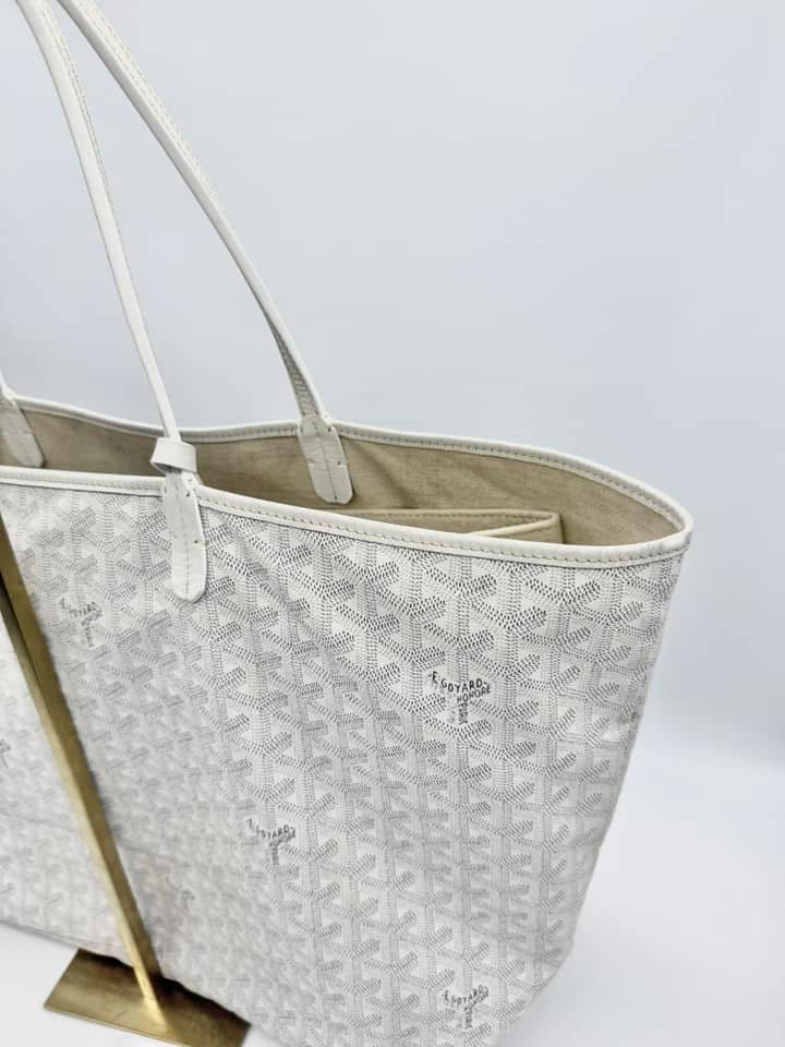 Goyard Saint Louis GM White Tote Bag