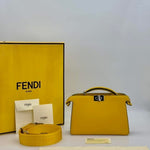 Fendi Peekaboo ISEEU X-CROSS Yellow Leather Bag