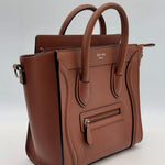 Celine Tan Leather Nano Luggage Bag