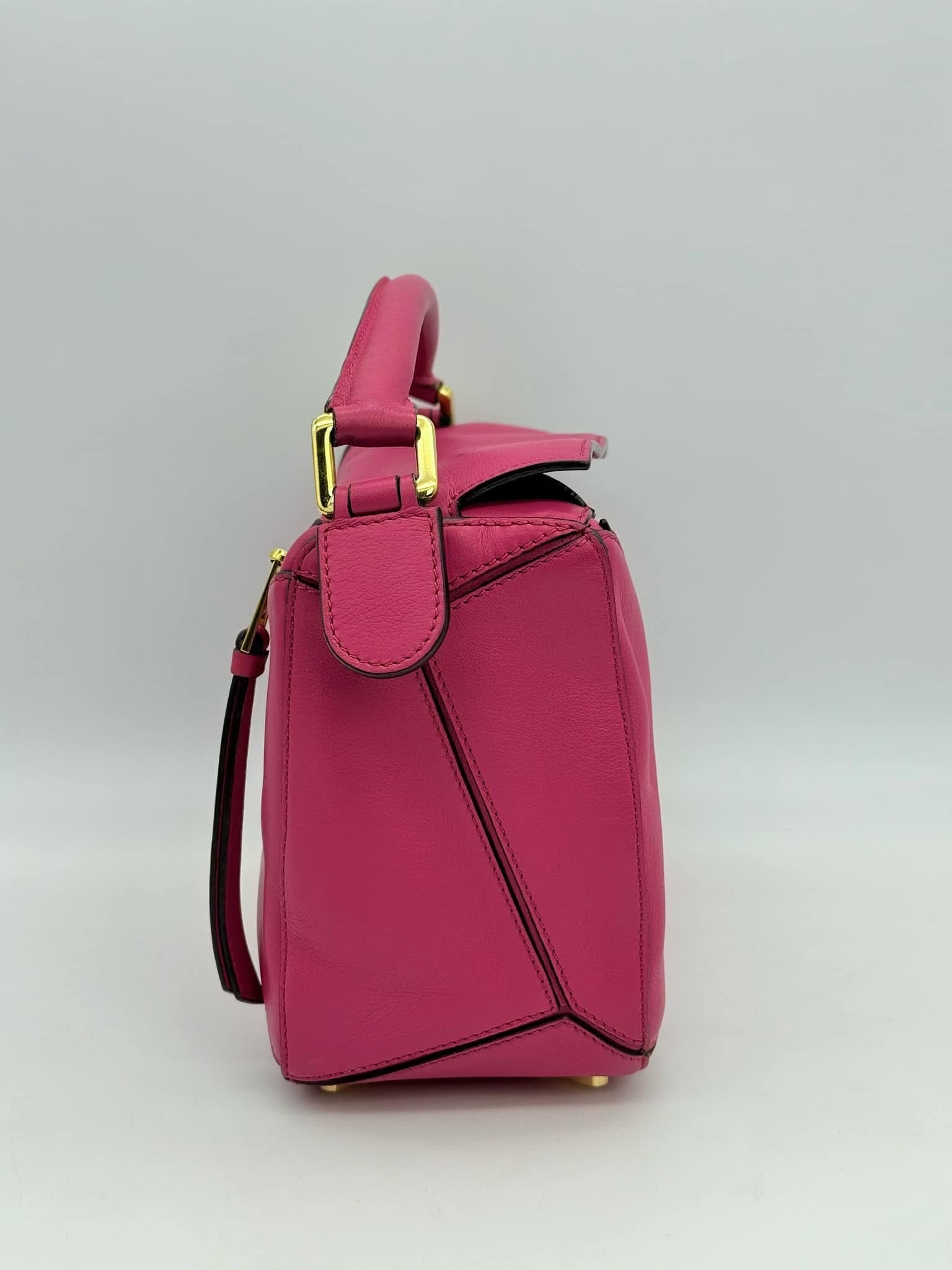 Loewe Pink Small Puzzle HandBag Satchel