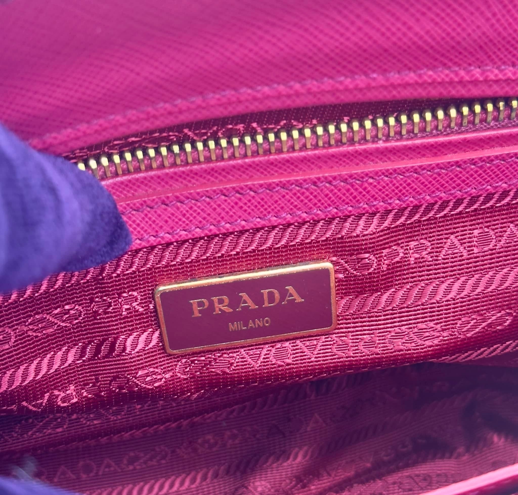 Small Prada Galleria Pink Leather