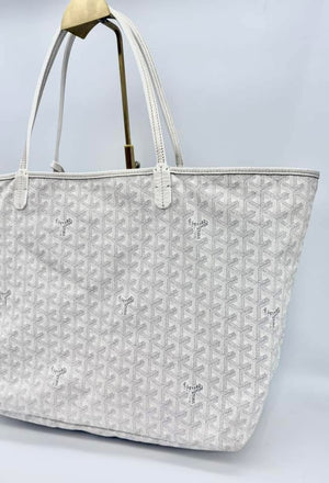 Goyard Saint Louis GM White Tote Bag