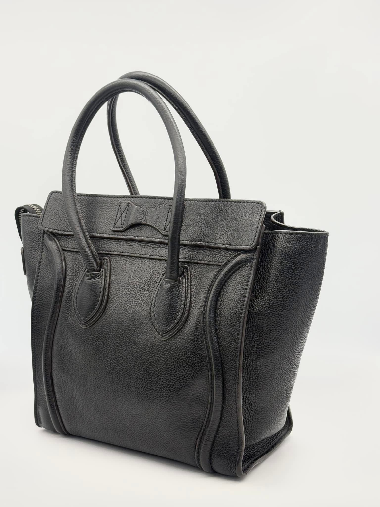 Celine Black Nano Luggage Bag