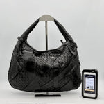 Bottega Veneta Shoulder Bag Intrecciato Leather Black