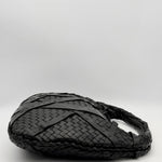 Bottega Veneta Shoulder Bag Intrecciato Leather Black