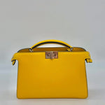 Fendi Peekaboo ISEEU X-CROSS Yellow Leather Bag