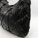 Bottega Veneta Shoulder Bag Intrecciato Leather Black