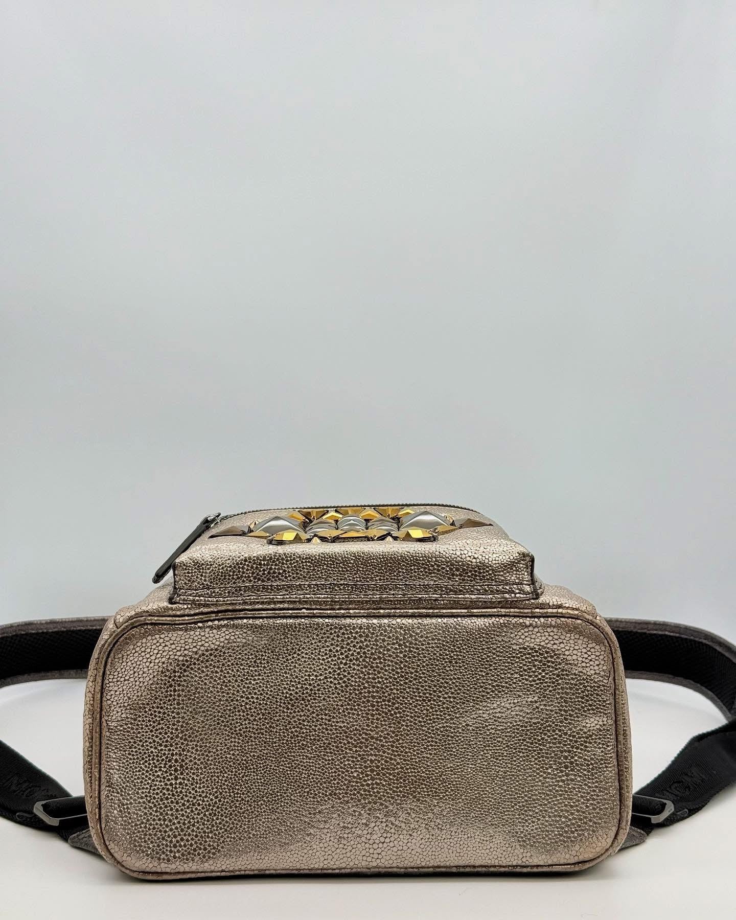 MCM Leather Studded Backpack