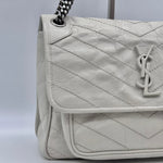 Saint Laurent Medium Niki Chain Bag in Blanc Vintage - White