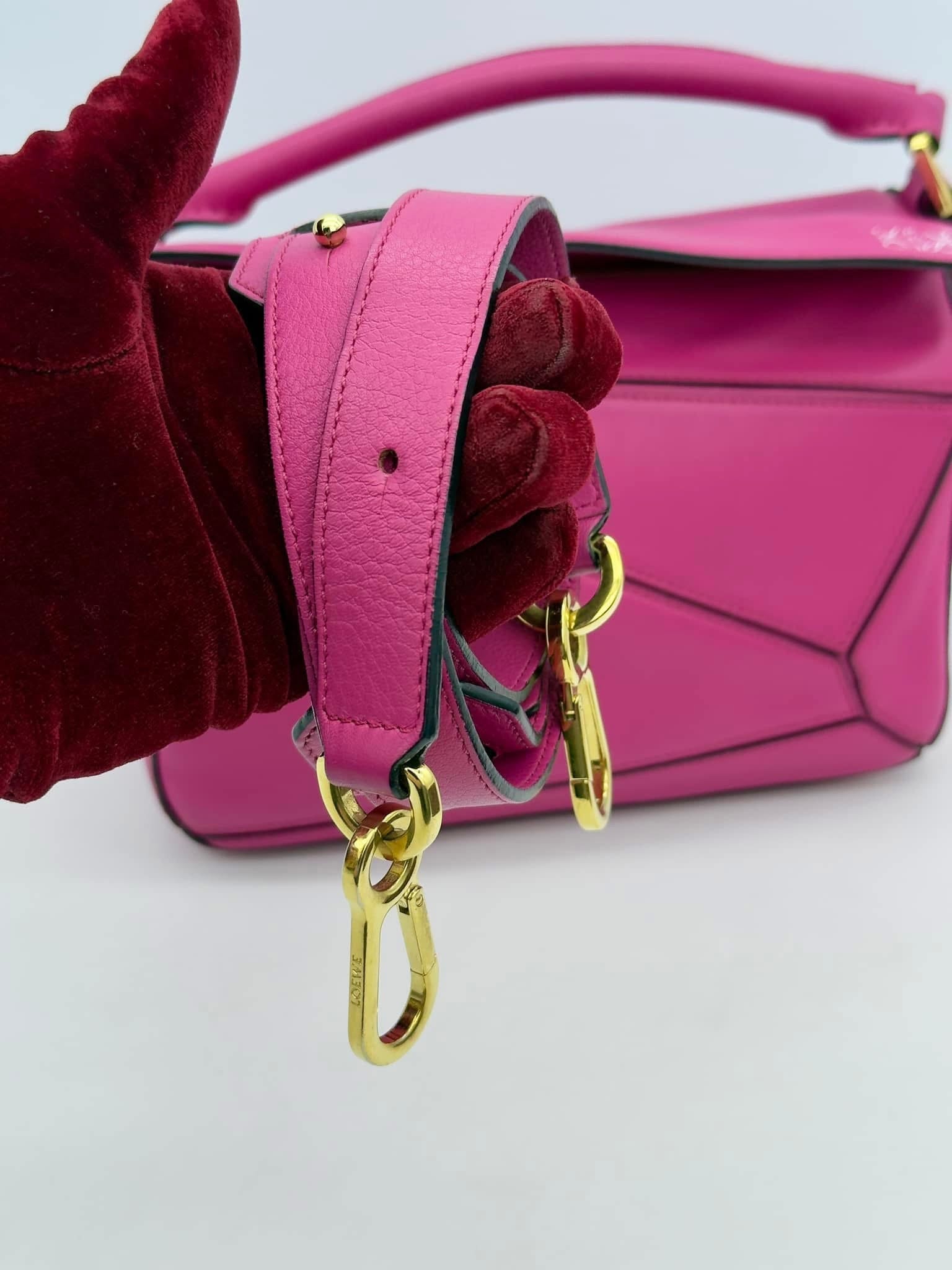 Loewe Pink Small Puzzle HandBag Satchel