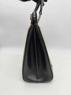 Gucci Handbag Shoulder Bag Zumi Leather Black x Beige