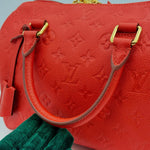 Louis Vuitton Red Monogram Empreinte Leather Speedy 25 Bandouliere