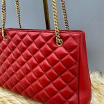 Versace La Medusa Quilted Leather Tote Bag