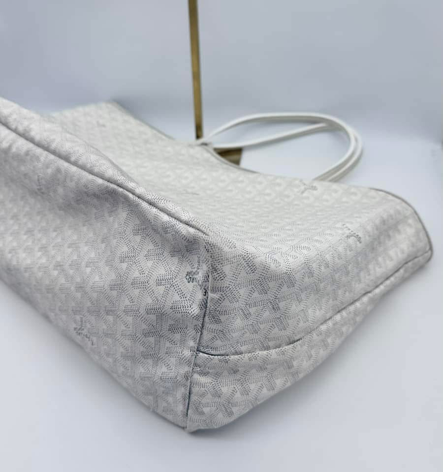 Goyard Saint Louis GM White Tote Bag