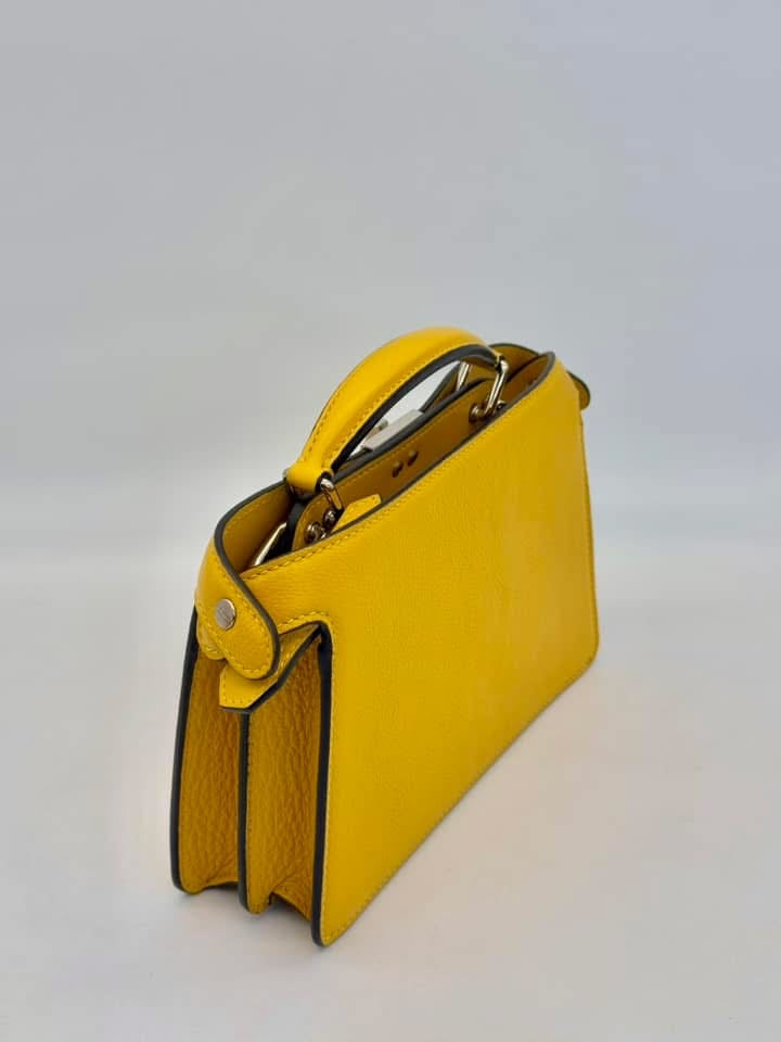 Fendi Peekaboo ISEEU X-CROSS Yellow Leather Bag