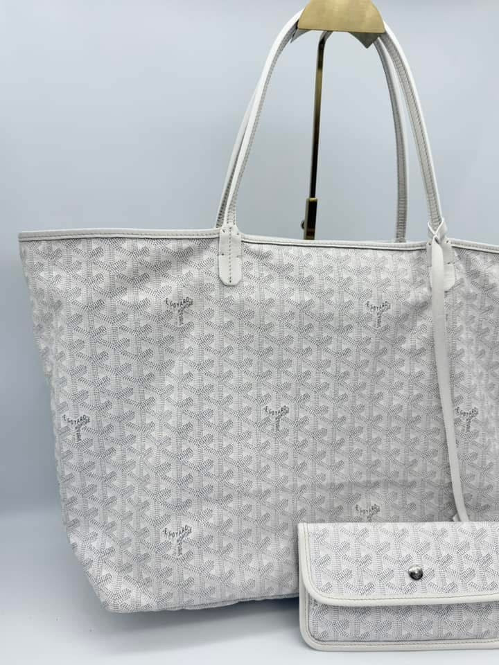 Goyard Saint Louis GM White Tote Bag